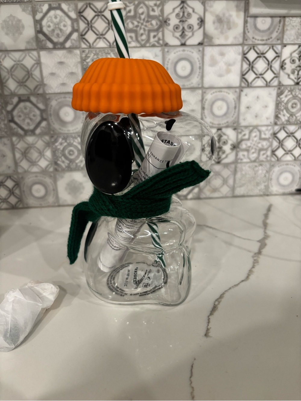 Starbucks Snoopy Glass cup limited edition - Picture 5 of 6